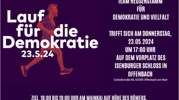 Lauf für die Demokratie am 23. Mai - Team Heusenstamm